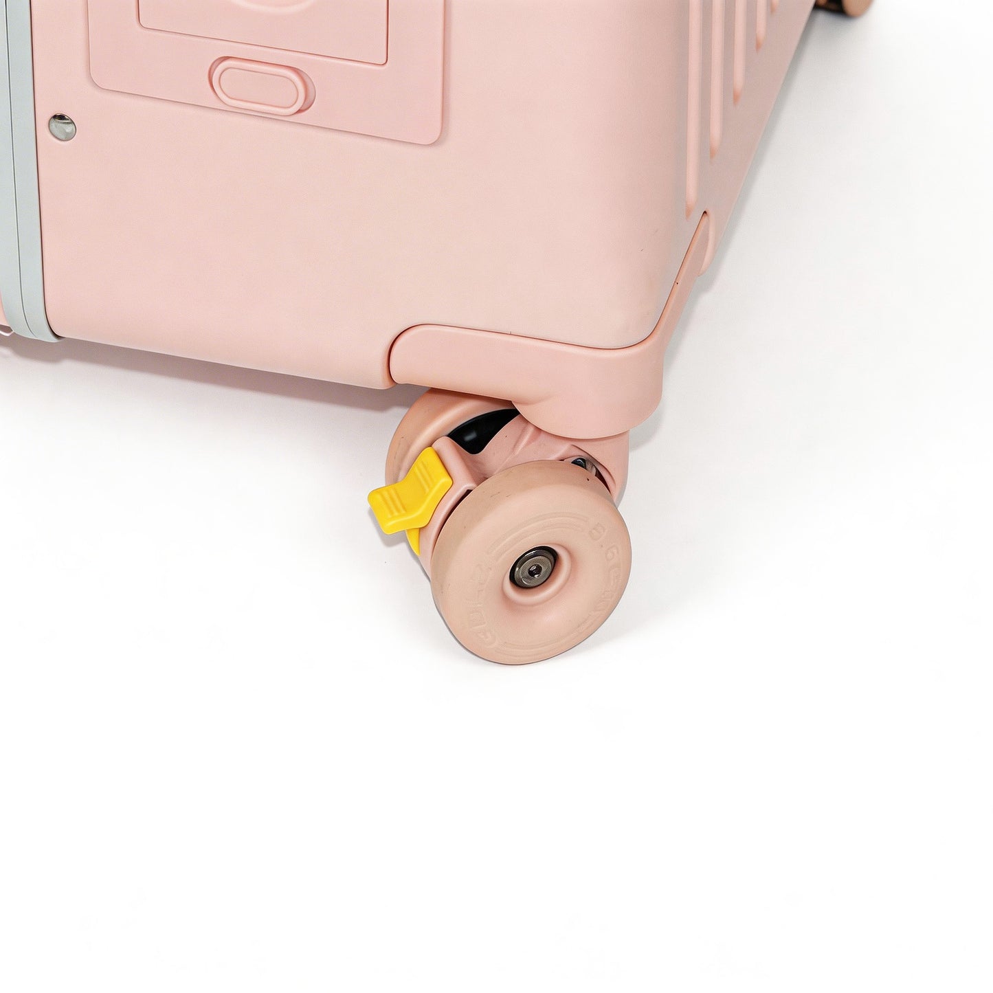 20" Kids Carry On Luggage with Seat, Ride-On Stroller Suitcase for Toddlers, Hardside Spinner with Front Pocket, Cup Holder, Phone Stand & TSA Lock, Pink