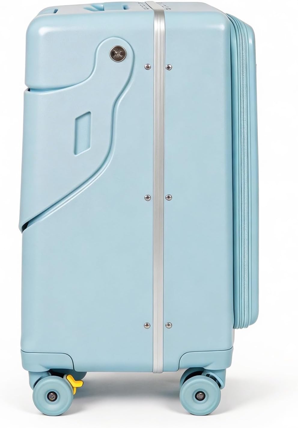 Ride-on Carry-on Suitcase with Foldable Backrest for Kids & Adults, TSA Lock, Cup Holder – Versatile Travel Gear for Family