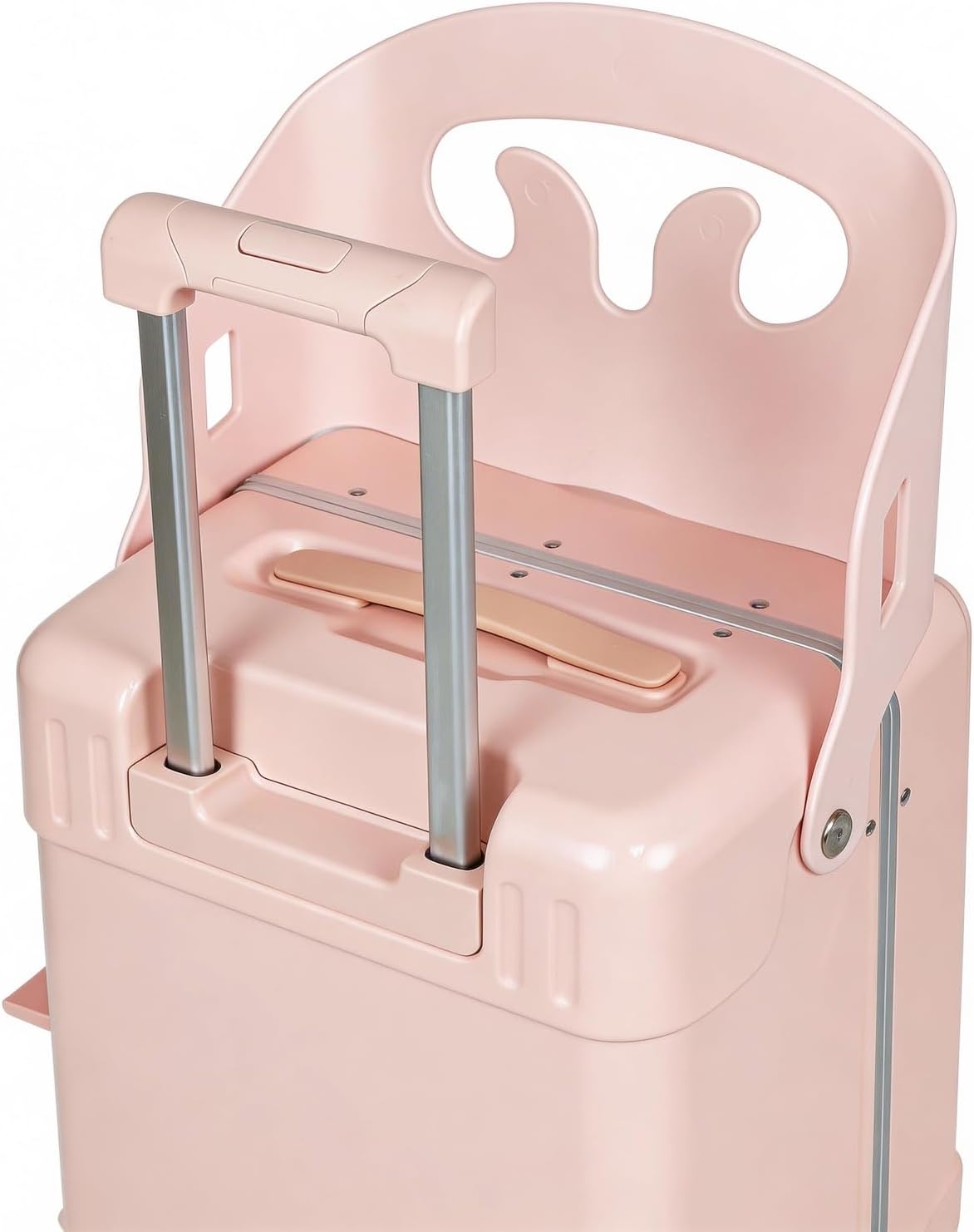 Ride-on Carry-on Suitcase with Foldable Backrest for Kids & Adults, TSA Lock, Cup Holder – Versatile Travel Gear for Family
