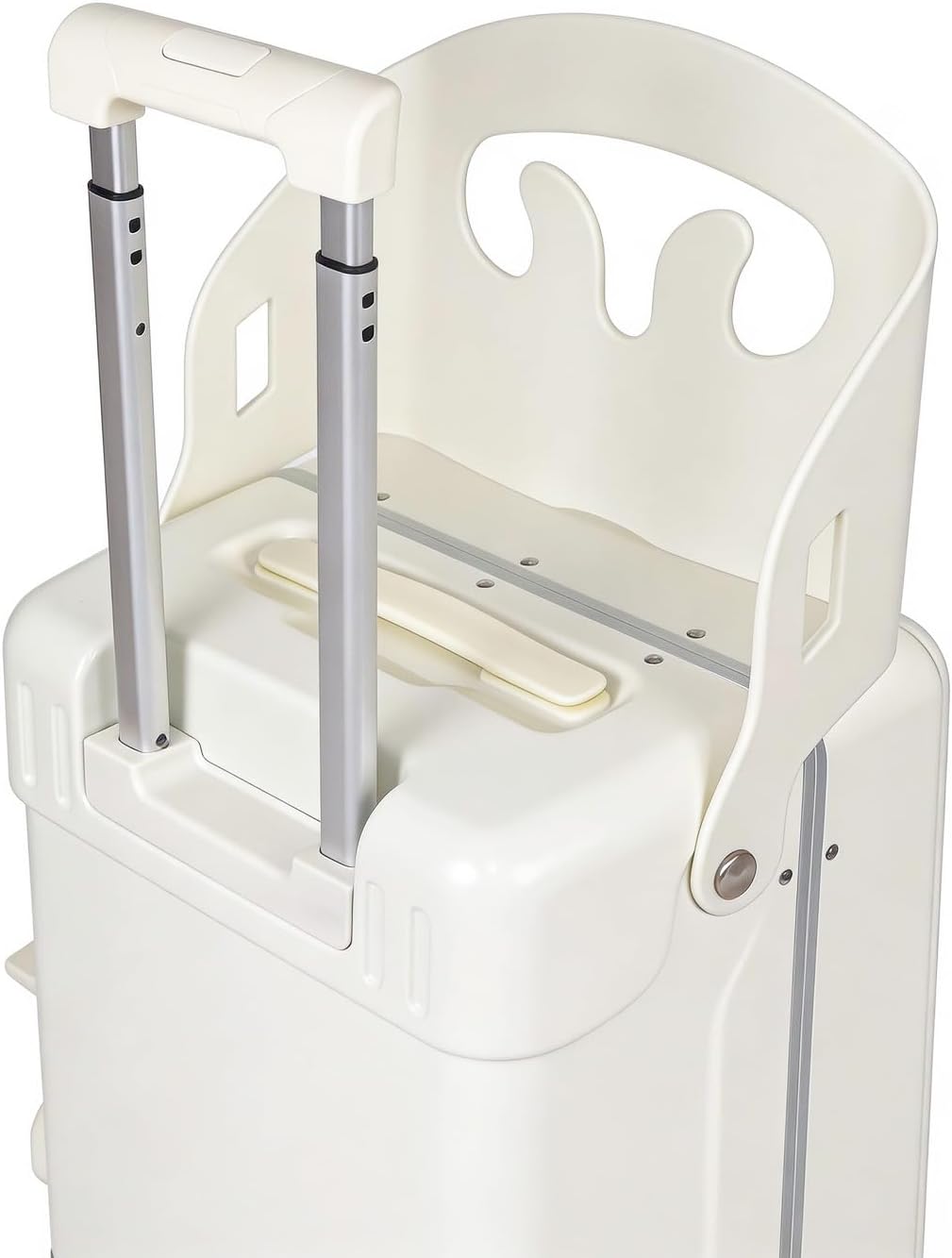 Ride-on Carry-on Suitcase with Foldable Backrest for Kids & Adults, TSA Lock, Cup Holder – Versatile Travel Gear for Family