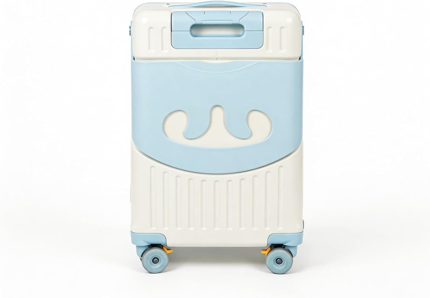 Ride-on Carry-on Suitcase with Foldable Backrest for Kids & Adults, TSA Lock, Cup Holder – Versatile Travel Gear for Family
