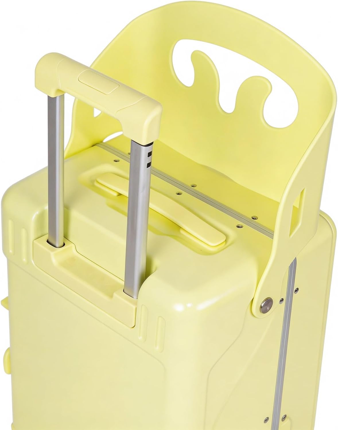 Ride-on Carry-on Suitcase with Foldable Backrest for Kids & Adults, TSA Lock, Cup Holder – Versatile Travel Gear for Family